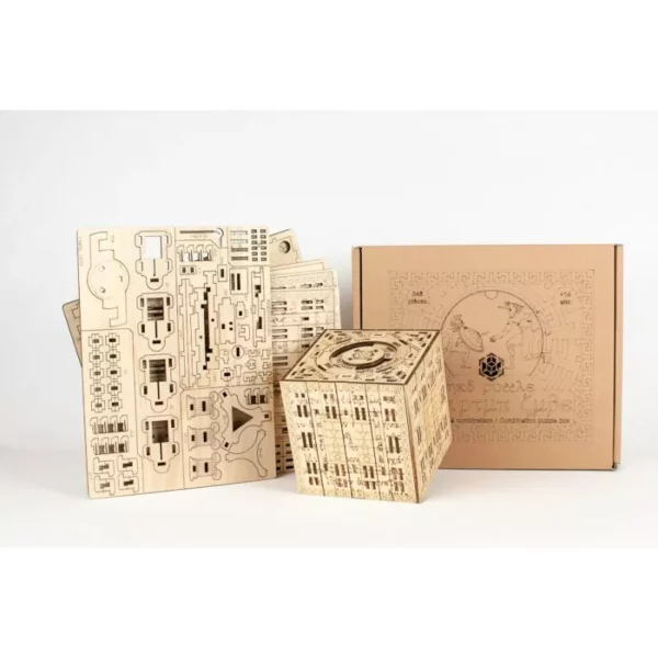 NKD Scriptum Cube composants avec pièces en bois et packaging