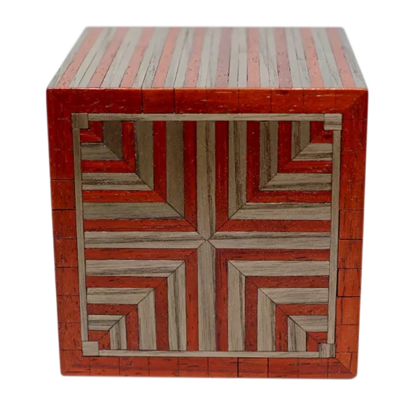 NKD Kit Silver City Luxe en bois avec motifs géométriques rouge et marron