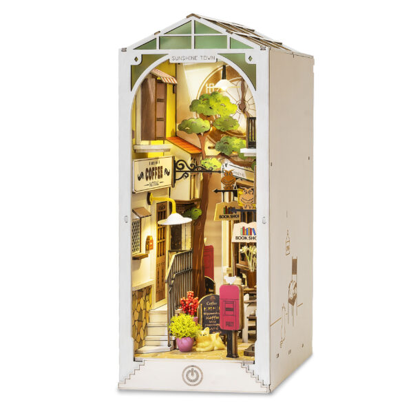 Kit Rolife TGB02 Sunshine Town - Serre-livre 3D Ville Miniature En Bois à Construire - Neuf