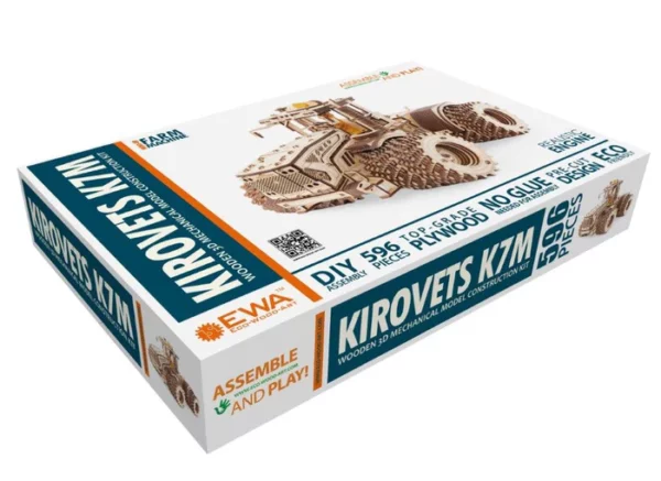 kirovets tracteur puzzle 3d bois packaging avant