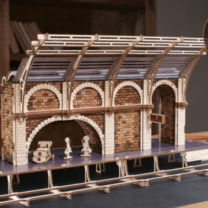 Quai 9 ¾-platform 9 ¾-harry-potter-puzzle-3d-wooden-model-kit-mykitdiy-gare-diy