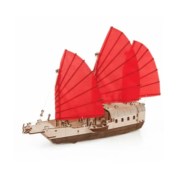 bateau boat djong voilier puzzle 3d bois wooden model photo de profil