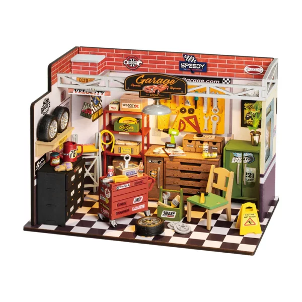 ROLIFE - Garage et Atelier - Maquette 3D Kit Maison Miniature Garage Atelier Vue Densemble