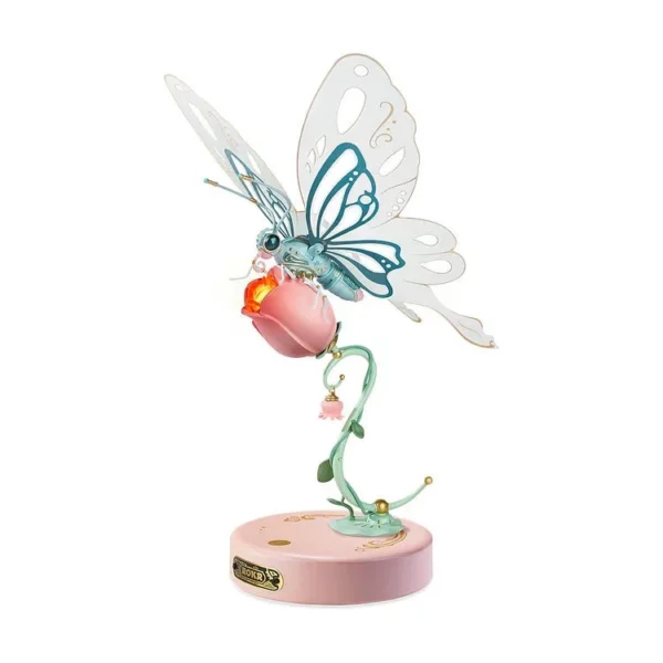 ROKR - Papillon Mécanique Rose ROKR Butterfly Ailes Ouvertes Rose