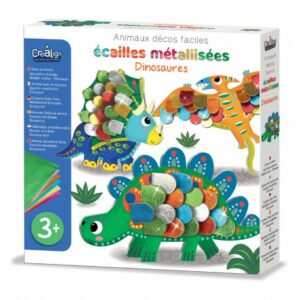 coffret ecaille metallisee dinosaures