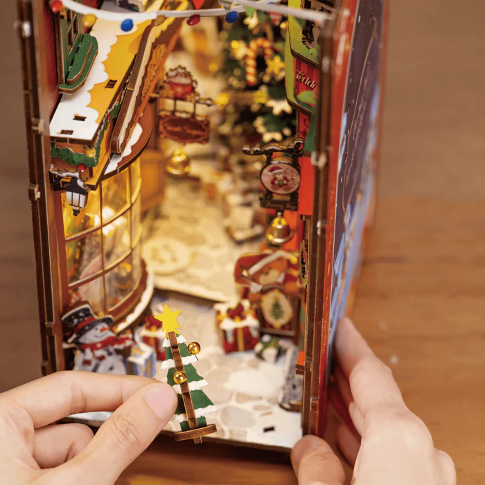 Serre-livres DIY - Scène d'intérieur de Noël – Image 6