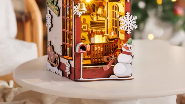 Serre-livres DIY - Scène d'intérieur de Noël – Image 8