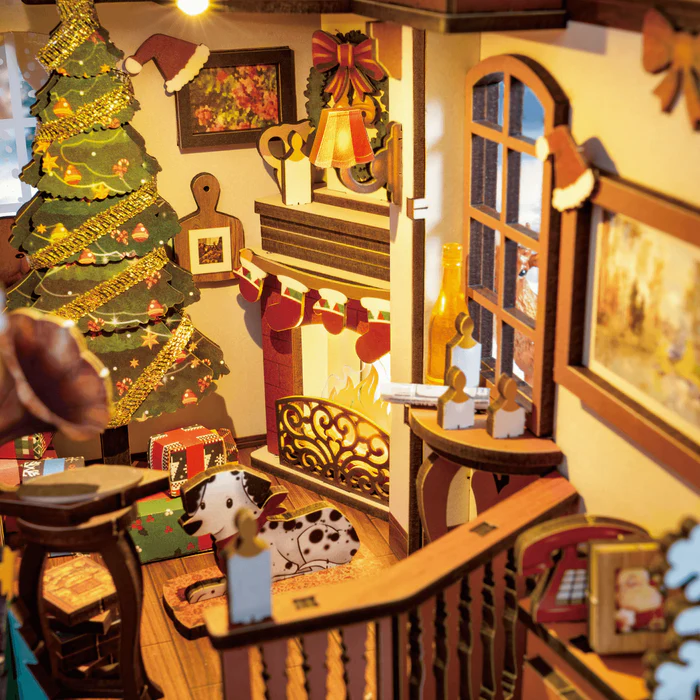 Serre-livres DIY - Scène d'intérieur de Noël – Image 5