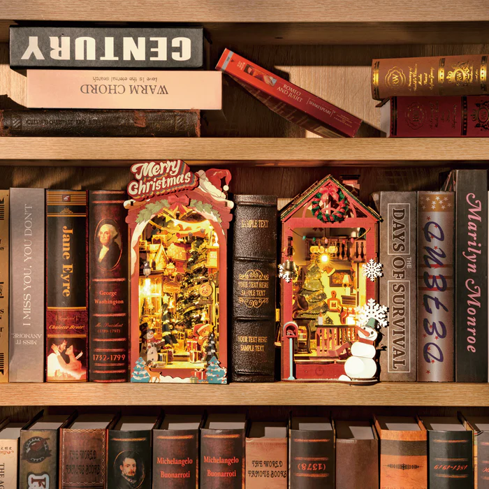 Serre-livres DIY - Scène d'intérieur de Noël – Image 7