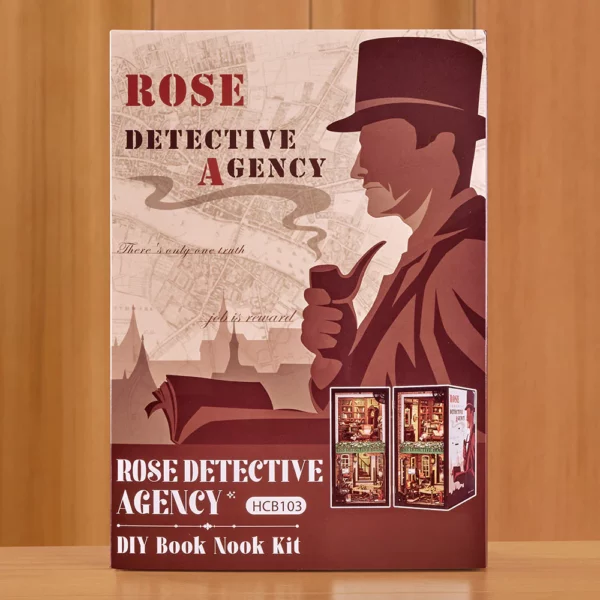 serre-livres-book-nook-rose-agence-de-detective-agency-detective-sz02-sz02-book-kit-diy