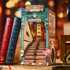 Serre-livres DIY - Scène de rue